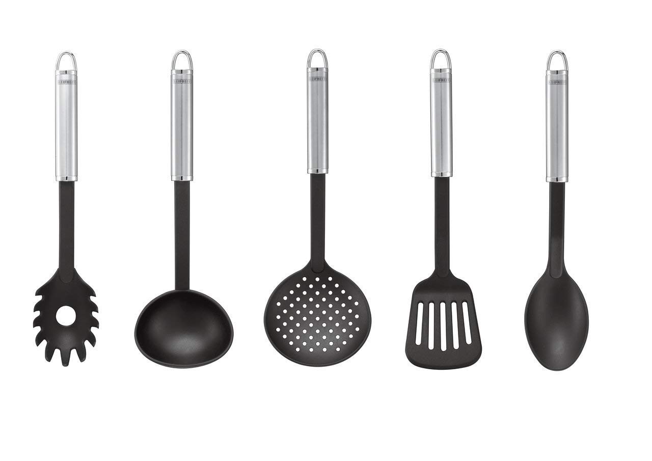 Leifheit Large Ladle Stainless Steel, Ideal for a Punch Bowl ladle or Soup Ladle in Silver/Black and Dishwasher Safe - Image 2