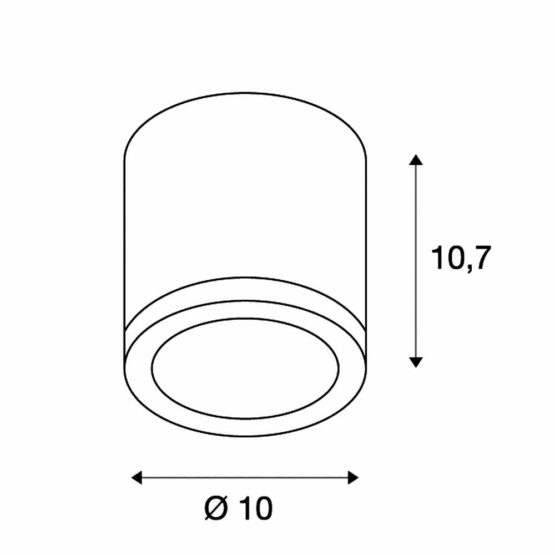 SLV Enola_C / LED spot, floodlight, Ceiling Spotlight, Surface-Mounted, Indoor Lighting / 3000K 12W 850lm White 35 Degrees, Aluminium, 12 W - Image 4