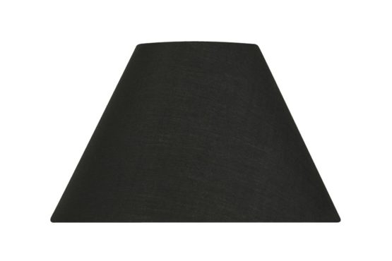 Oaks Lighting 12-inch Cotton Coolie Shade, Black, S501/12 BK