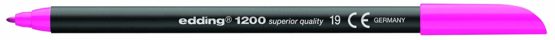 edding 1200 colour pen fine - carmine red - 10 pens - round tip 1 mm - felt-tip pen for drawing and writing - for school or mandala