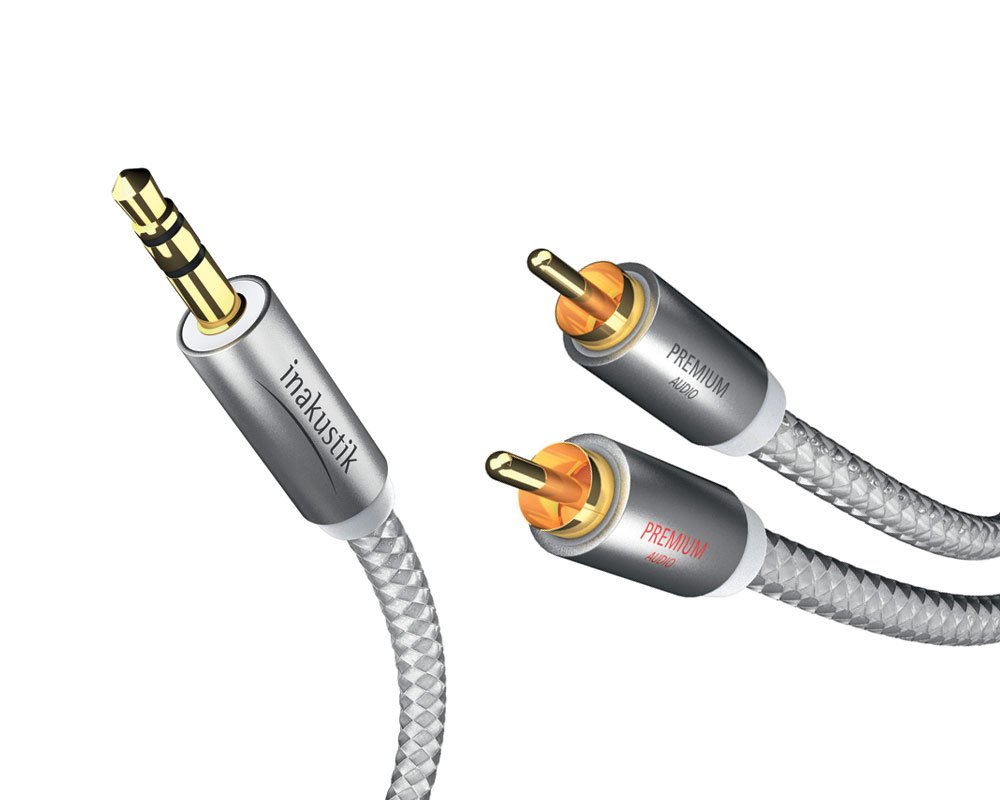 In-akustik Premium II 3.5 mm Jack Plug to 2x RCA Male 1.5 m White - Image 2