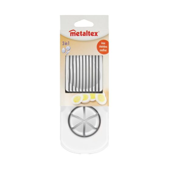 Metaltex 2-Way Egg Slicer, White Plastic - Image 4