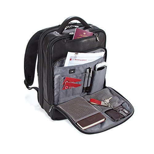 Falcon 10.1 inch & 15.6 Inch Colombian Leather Backpack for Tablet/Laptop, Padded Straps and Back Panel - Image 3