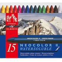 Creative Art Materials"Caran D'Ache NeoColor II" Water Soluble Wax Pastel Set, Multi-Colour, Pack of 15