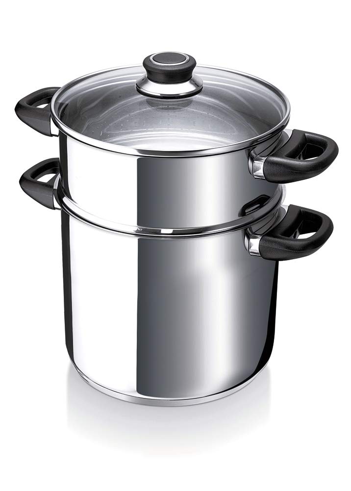 Beka Polo Stainless Steel Couscous Pan with Glass Lid 24 cm
