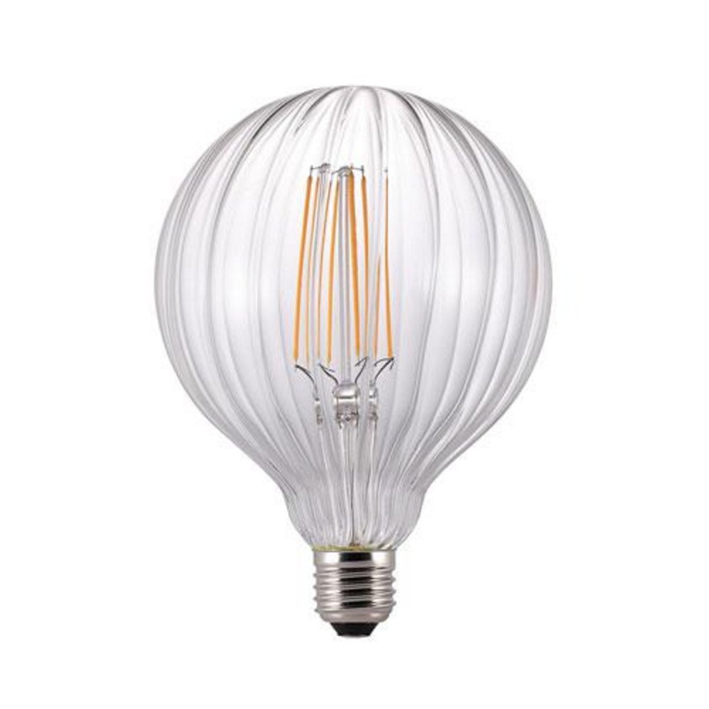 NORDLUX Avra Stribes Filament Bulb, Glass, Clear, E27, 2.0 Watts, 14.5 x diameter 10Cm