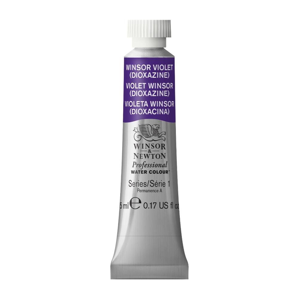 Winsor & Newton 5 ml Tube Professional Water Colour, Winsor Violet/Dioxazine, Violet Winsor (Dioxazine), 5 ml (Pack of 1)