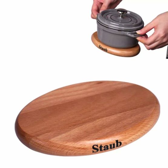 STAUB 40509-349-0 Oval Magnetic Trivet, 21 cm x 15 cm, Brown - Image 2