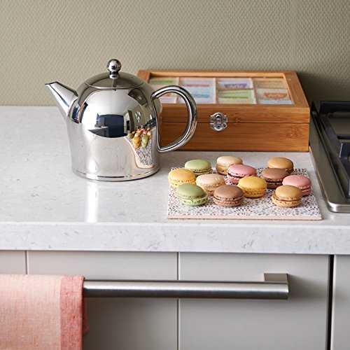 Bredemeijer 12-Compartment Bamboo Tea Box with Window, Brown TB012BN, Wooden Tea Box 12 Compartments Window - Image 3