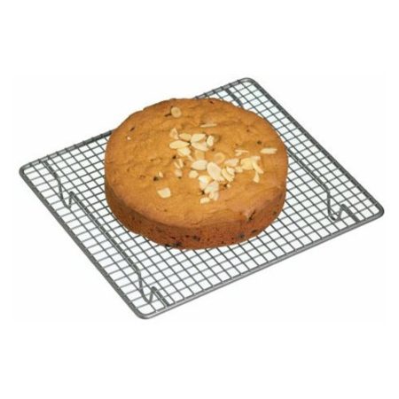 MasterClass KCMCCAKE26 Wire Cooling Rack for Baking/Trivet, Robust Carbon Steel, 26 x 23 cm, Silver
