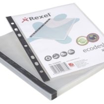 Rexel EcoDesk Premium A5 Punched Pockets, Recyclable, Embossed, Pack of 30, 2102579