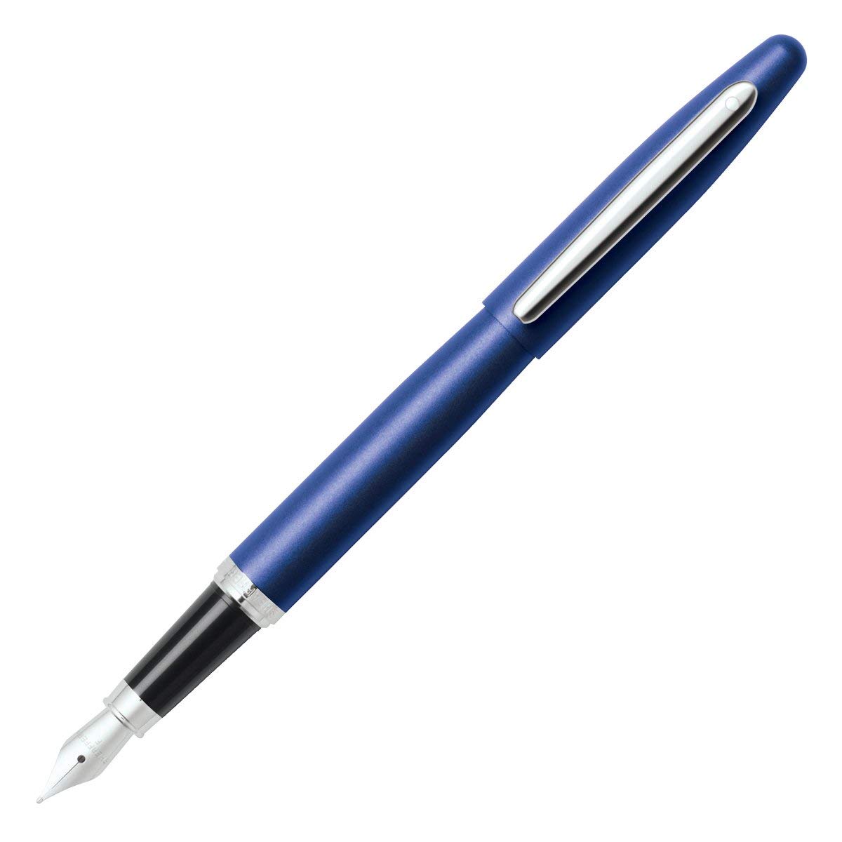 Sheaffer VFM Nickel Plate Trim Fountain Ballpoint Kit - Neon Blue