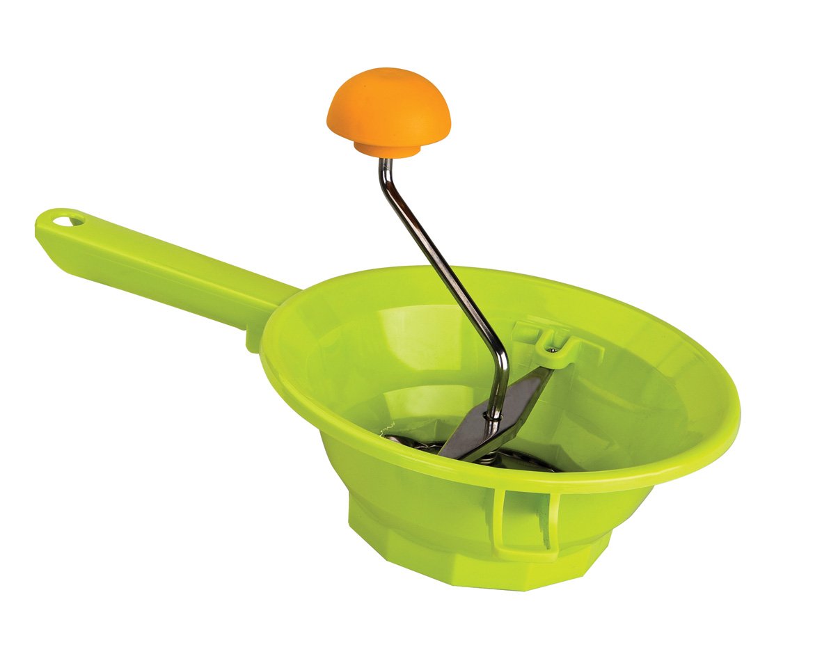 Ibili Clásica - Pasapurés plástico 1 Disco, 20 centímetros, Green/Orange/Silver, 20 cm