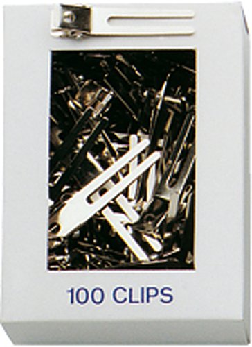 Fripac-Medis Steel Clips, Plain - 100-Piece, chrome, 100 count (Pack of 1)