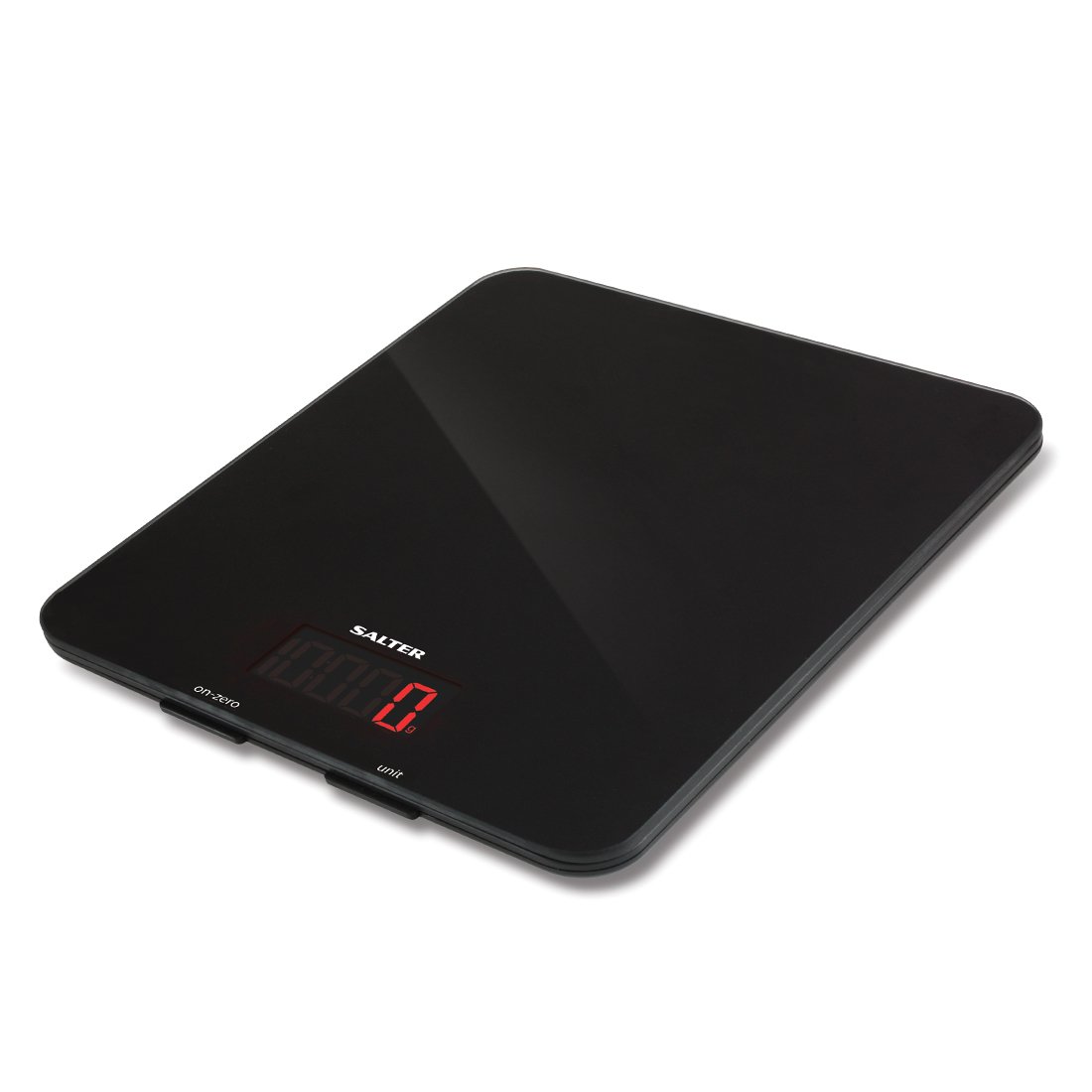 Salter 1150 BKDR Digital Kitchen Scales, Stylish Glass Design, Cooking Scale for Home/Kitchen, Measures Liquids & Fluids