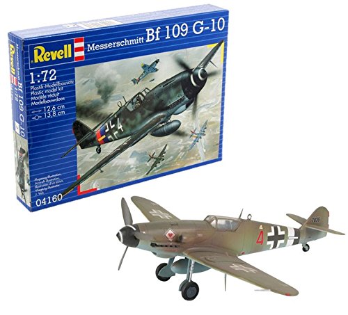 Revell 004160 Messerschmitt Bf 109 G-10 1:72 Scale Unbuilt/Unpainted Plastic Model Kit, gray, 1/72