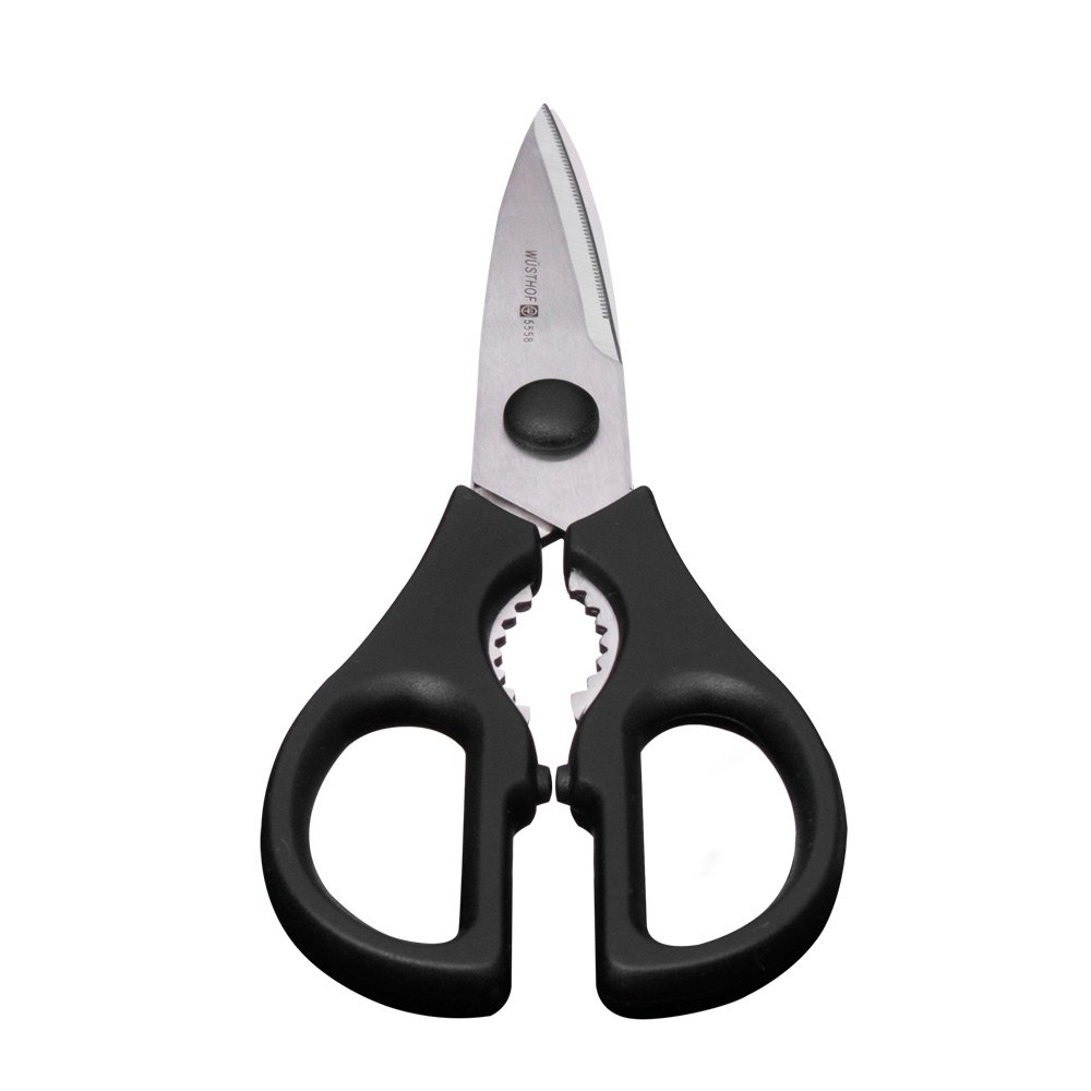 WÜSTHOF Kitchen Scissors (5558), 21 cm, indispensable Helper in Every Household, Sits Comfortably in The Hand, Stainless Steel, Black