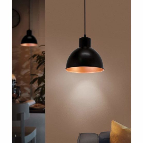 EGLO 49238 E27 Black, Copper Pendant Lamp TRURO 1 49238 - Image 4