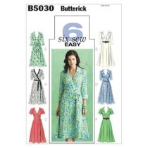 Butterick Patterns B5030 Size FF 16-18-20-22 Misses Dress/Belt and Sash, Pack of 1, White