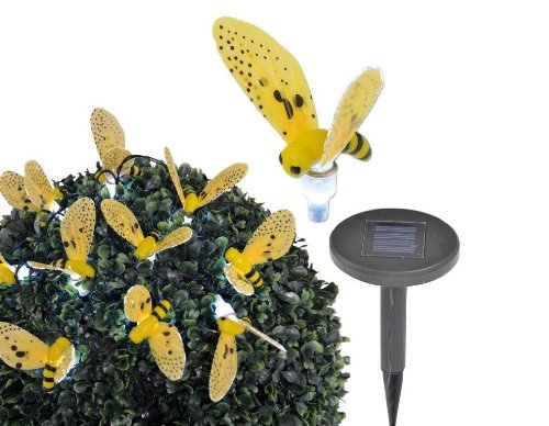 Naeve Leuchten 5123003 Solar LED Light Rope Bee Design Set of 10 10x White LED Including 1x AA NiMH 1.2 V 400 - Image 2