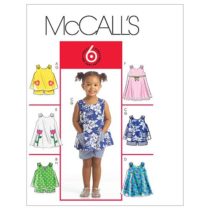 McCall's Patterns M5416 All Sizes Toddlers' Tops, Dresses and Shorts, Pack of 1, White
