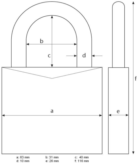 ABUS KG 20332 158/65 Combination Padlock, 65 mm - Image 2