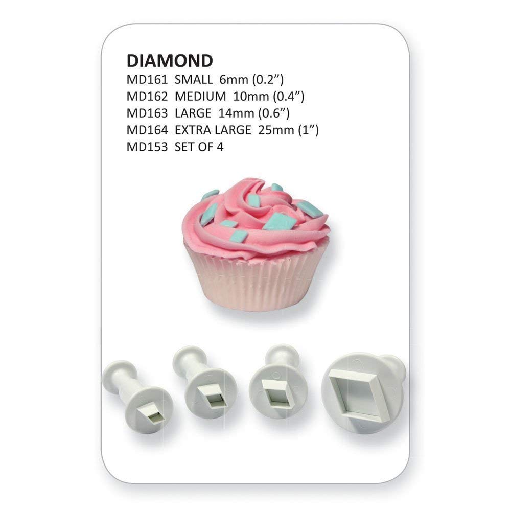 PME MD153 Diamond Plunger Cutters, Small, Medium, Large, X-Large Sizes, Set of 4 , White - Image 4