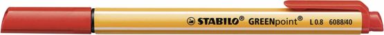 Felt Tip Sign Pen - STABILO GREENpoint Box of 10 Red - Image 2