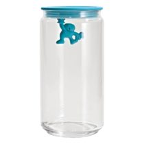 A di Alessi Gianni Glass Jar, Blue Lid, 140 cl, (AMDR06 AZ)