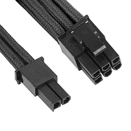 SilverStone SST-PP07-PCIB - Power supply extension cable 25cm 8pin to PCI-E 6 + 2pin, black, 25 cm - Image 4