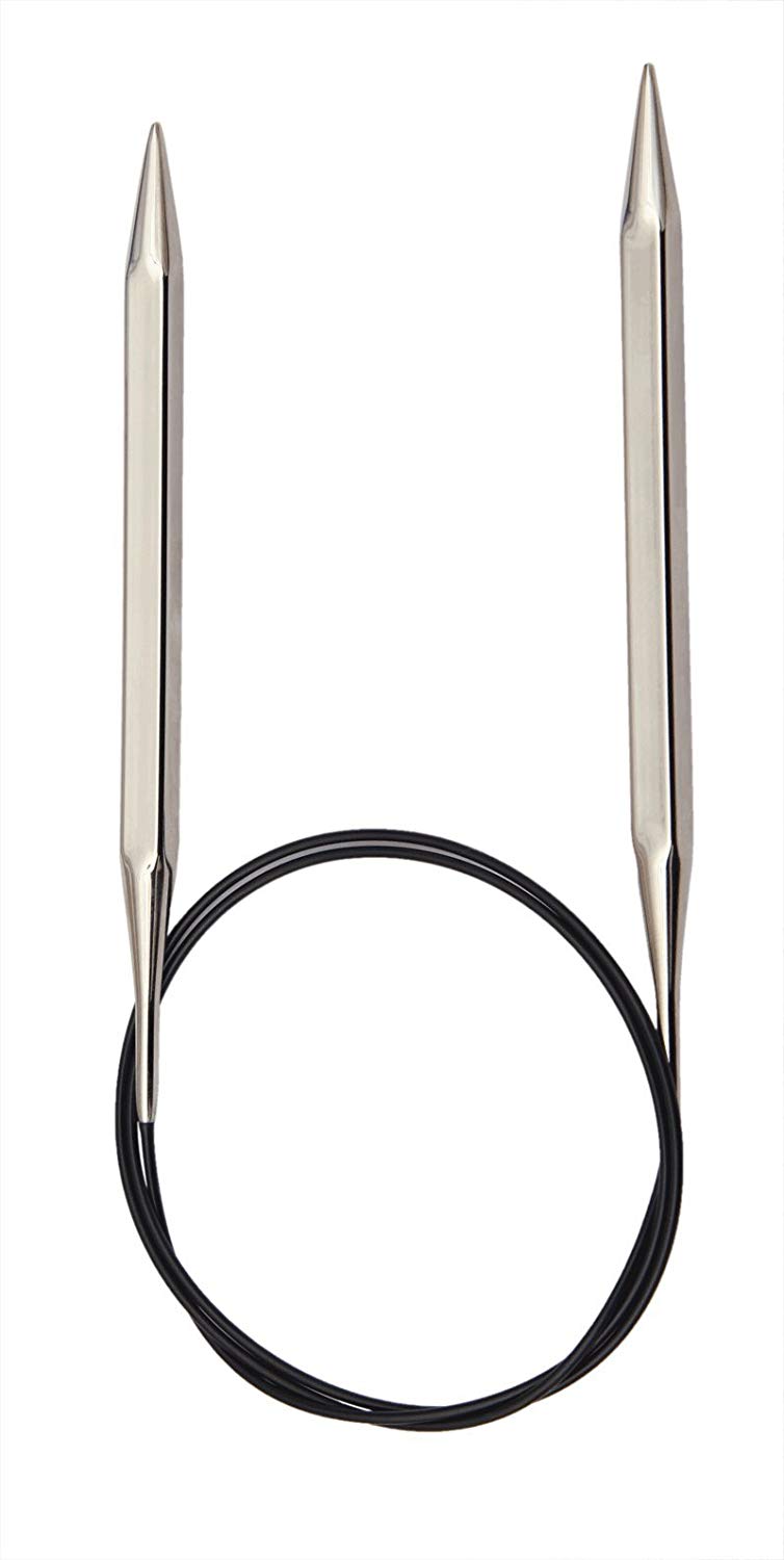 KnitPro Nova Cubics Fixed Circular Needles 40" (100cm), Silver, 3.00mm