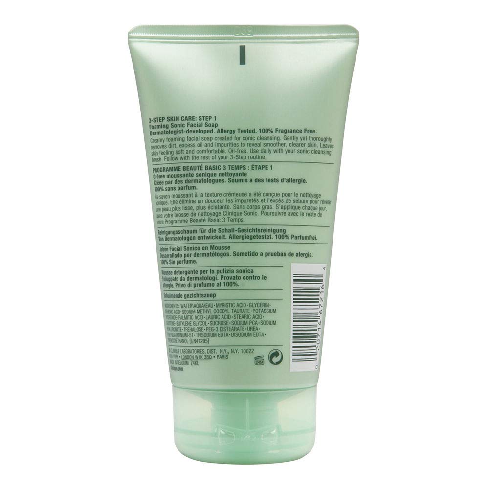 Clinique All About Clean Foaming Face Soap With Hyaluronic Acid + Glycerin for Very Dry To Dry Combination Skin Types 150 ml - Image 2