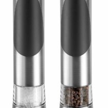Cole & Mason H90180P Richmond Salt and Pepper Mills | Electronic | Chrome/Acrylic | 215mm | Gift Set | Includes 2 x Electric Salt and Pepper Grinders | Lifetime Mechanism Guarantee