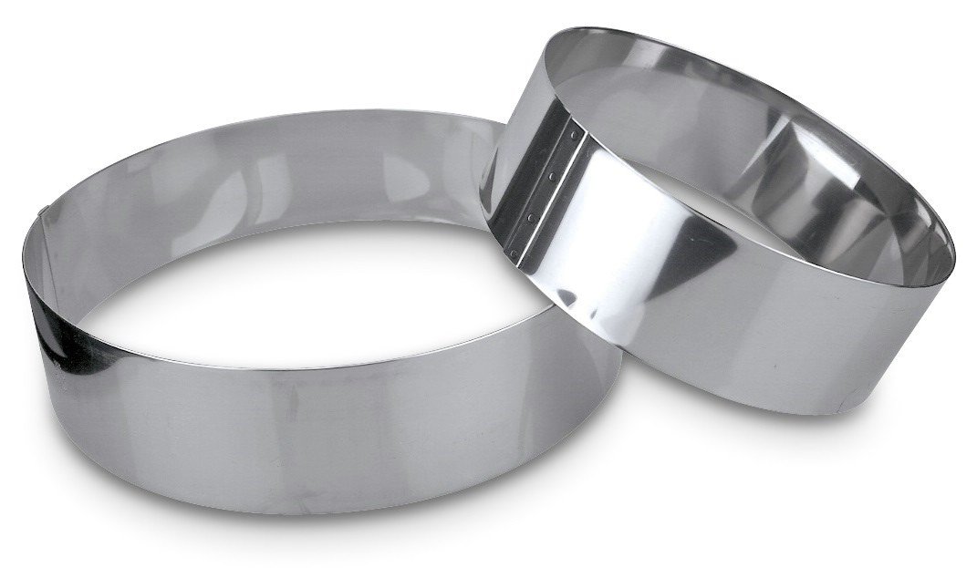 Staedter Round Dessert Ring, 20 cm Diameter x 6 cm Height, Stainless Steel, Silver, 20 x 6 cm