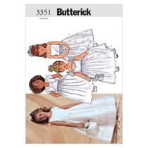 Butterick Patterns B3351 Size 6-7-8 Childrens/Girls Jacket and Dress, Pack of 1, White
