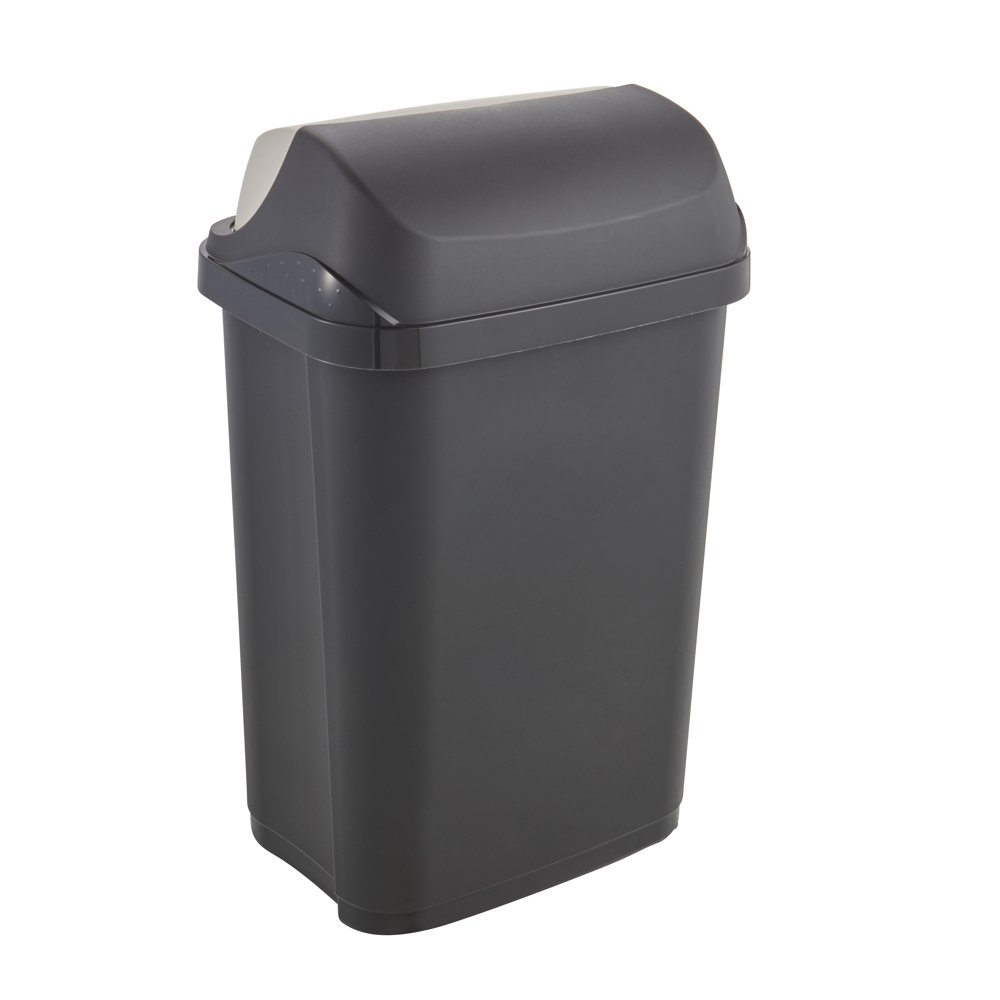 keeeper Waste Bin with Roll-Top Lid, 25 Litre, Rasmus, Graphite Grey - Image 2