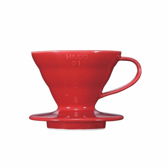HARIO VDC-01R 1-Piece Ceramic Coffee Dripper, Red