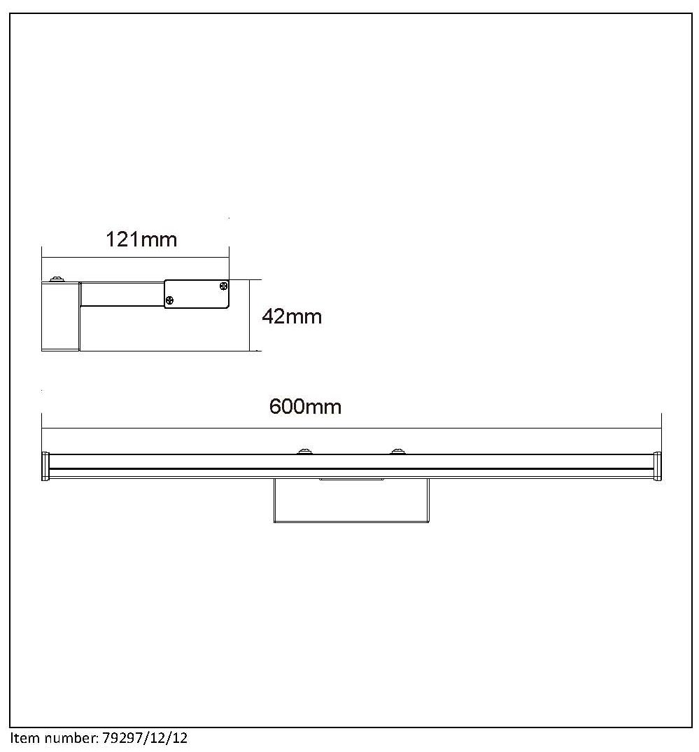 LUCIDE ONNO - Mirror Light Bathroom - LED - 1x11W 3000K - IP44 - Satin Chrome, 12.1 x 60 x 4.2 cm - Image 4