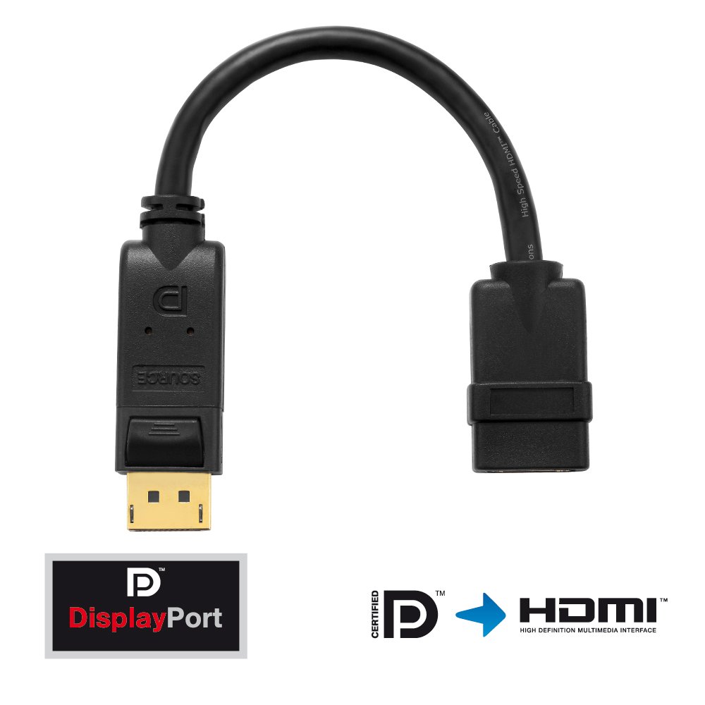 PureLink DisplayPort/HDMI Adapter - PureInstall 0,10m, Displayport / HDMI 10cm, black - Image 2