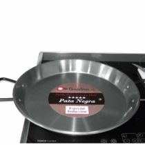 Garcima La Ideal Polished Steel Professional Paella Pan 38cm for Ceramic, Induction & AGA hobs