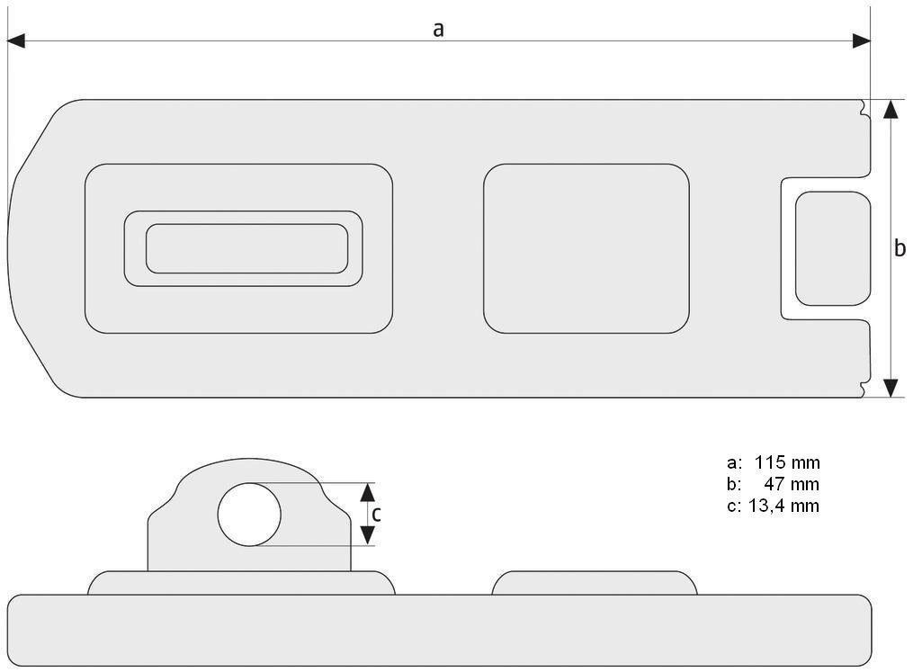 ABUS Hasp 200/115 - Padlock Device - for Hinged Doors - 01620 - ABUS Security Level 2 - Silver, 115mm - Image 3