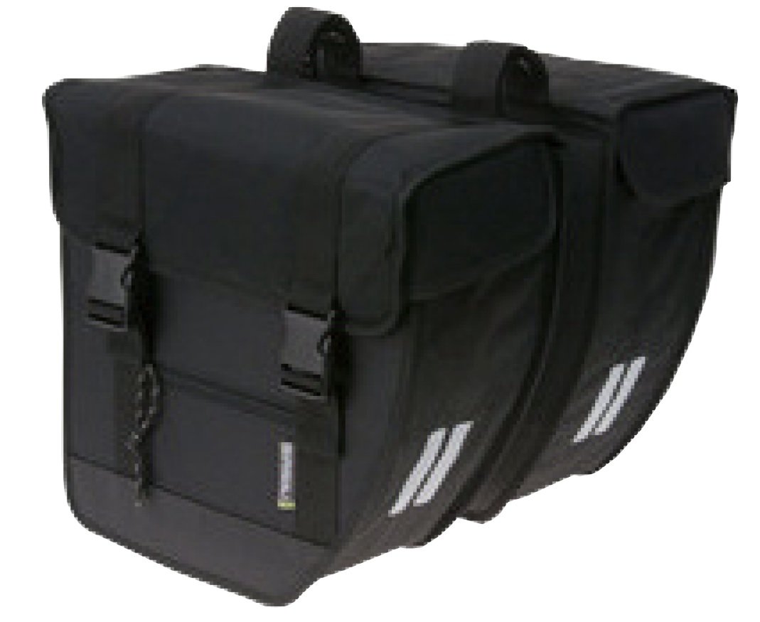 Basil Tour Rear Briefcase Double Pannier Bag Heavy Duty - 26 L, Black, 32 x 32 x 12 cm