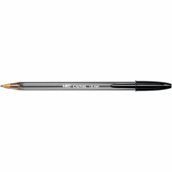 BIC Cristal Large Ballpoint Pens, Every-Day Biro Pens with Wide Point (1.6 mm), Ideal for School, Black Ink, Pack of 50 - Image 4