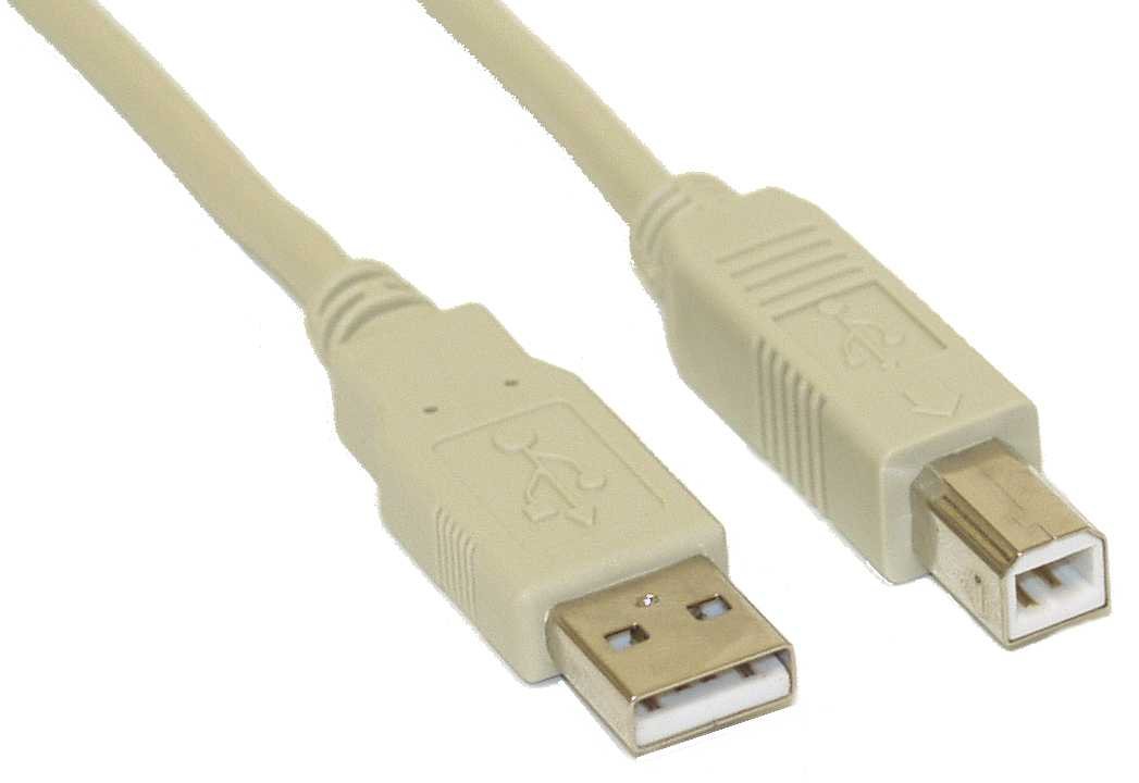 Intos USB 2.0 Anschluss Kabel St A > St B 10m, Beige, 10 Meters