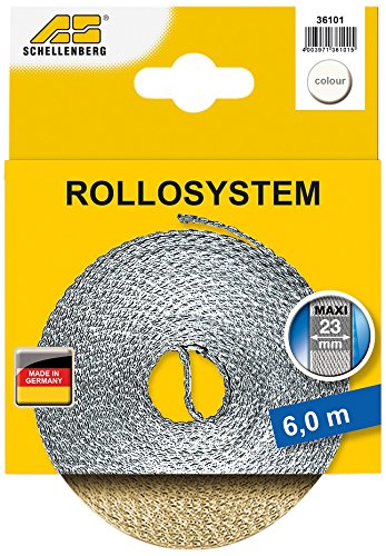 Schellenberg Maxi 23 mm Width/12 M 31101 Strap for Roller Shutter for Window System 36101, Beige, Maxi 23 mm/6 m