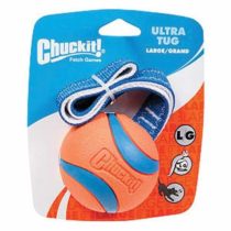 Chuckit! Ultra Tug Dog Toy with Rubber Ball Tug Of War Interactive Play Fetch Chew Toy - Large