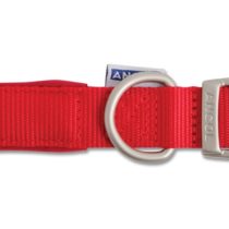 Ancol Viva Padded Soft Touch Weather Proof buckle collar in red, Fits neck 45-54 cm, Collar Size 6