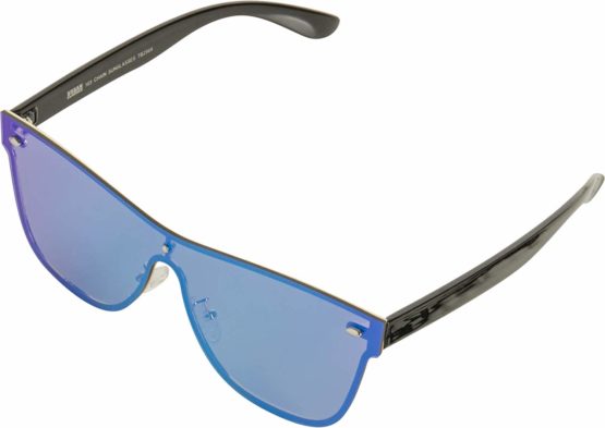 Urban Classics Unisex Adults’ 103 Chain Sunglasses, Black (Blk/Blue), One Size - Image 3