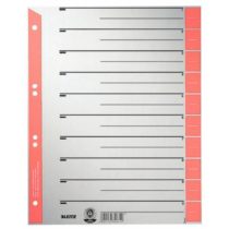 Leitz 16523025 Dividers A4 Cardboard Coloured Print Pack of 25 Red