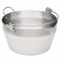 KitchenCraft Home Made Maslin/Jam Pan for Induction Hob with Recipe in Gift Box, Stainless Steel, 9 Litre, Silver